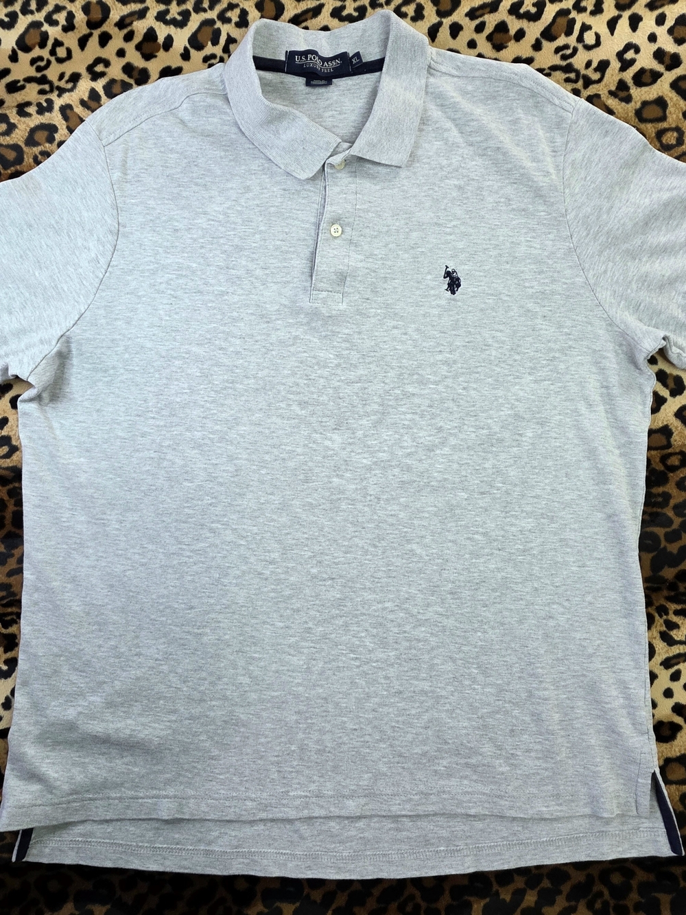 U.S. Polo Assn. Men's Light Gray Polo Shirt-Size XL